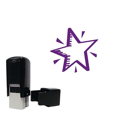 1 Star Mini Small Teachers Motivational Feedback Marking Stamper School Pupils Work 10mm Primary Teaching Services (Purple)