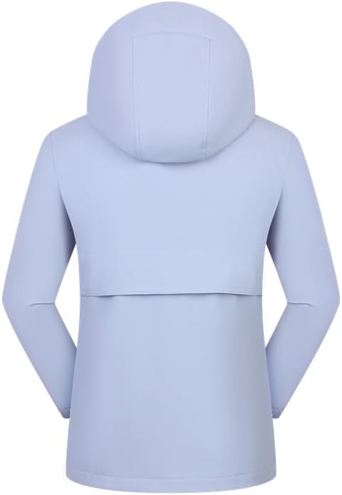 Women's All-Weather Hooded Rain Jacket - Waterproof & Breathable Stretch Hiking Coat