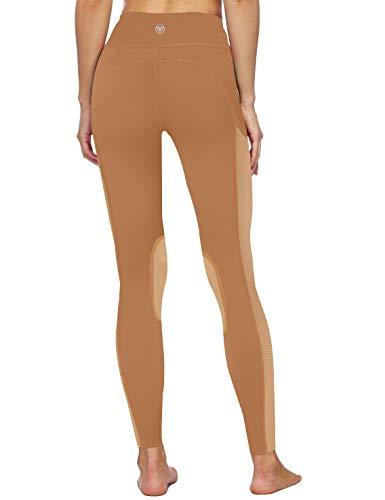 Chinfun Women's Riding Tights High Rise Pull-On Knee Patch Grip Ventilated Active Equestrian Pants Schooling Riding Breeches Deep Khaki Size Xs #TOP4