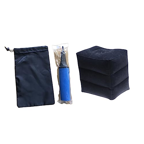 STOBAZA ポータブル トラベル フットレスト トラベル フット スツール インフレータブル フィート レスト 枕 ポータブル ステップ スツール インフレータブル フット レスト インフレー