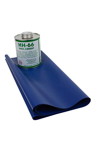 Mytee Products 18oz Blue Tarp Vinyl Repair Kit HH66 HH-66 PVC Cement with Brush 32 Ounce Made in USA