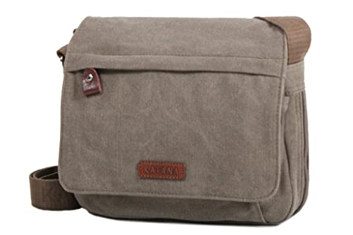 Besace Katana Toile Garnie Cuir De Vachette