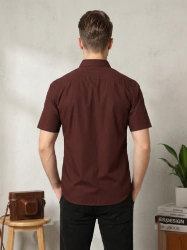 Image of Leriya Fashion Men Formal Shirts for Man Half Sleeve Polycotton Shirts