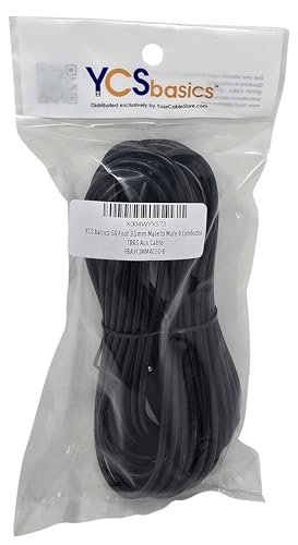 Cable Auxiliar TRRS Jack 3.5mm Macho a Macho 50 pies miniatura 4