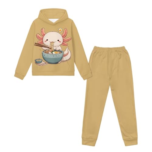 WELLFLYHOM Girls Hoodie and Sweatpants Set 2 Piece Graphic Long Sleeve Kids Sweatshirt and Jogger Pants Set(5-12T)4