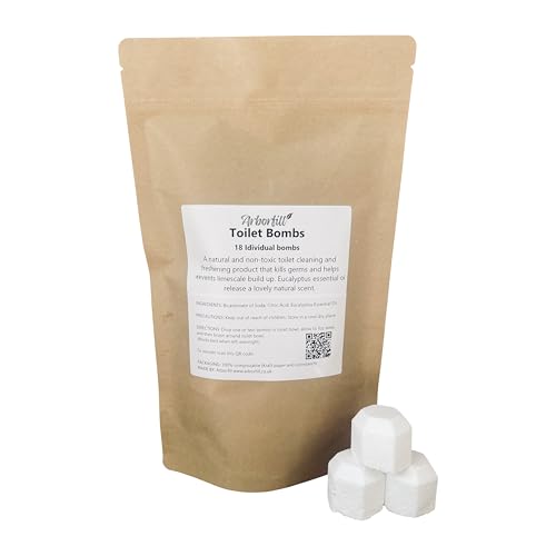 Toilet Bombs (18), Natural Non-Toxic Toilet Descaler, Disinfectant and Freshening, Fizzies with Essential Oil