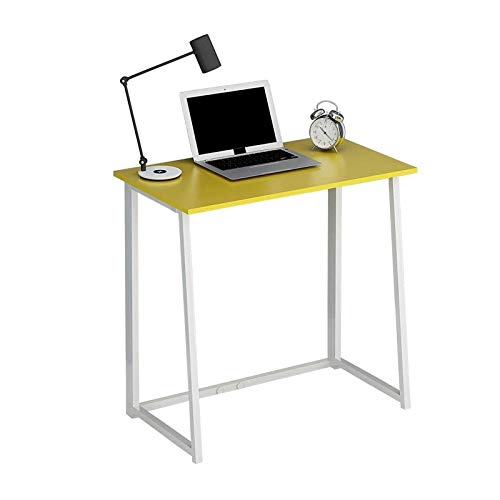 Cherry Tree Furniture Compact Foldable Computer Desk Laptop Desktop Table (Walnut) White (Color : Yellow) #TOP30