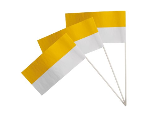 Preisvergleich Produktbild TIB 14994 - Papier-Fahne, gelb / weiß