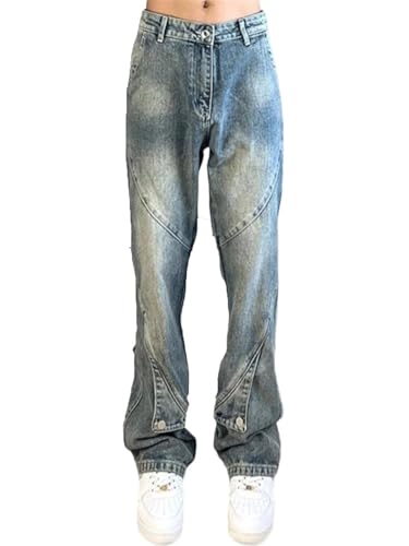 Men's Loose Denim Trousers Baggy Straight Korean Cotton Cowboy Pants