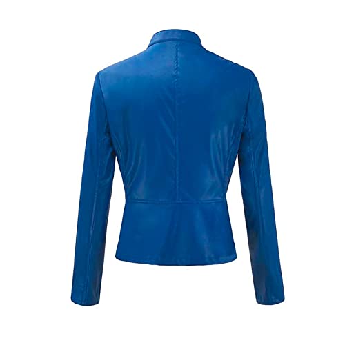 Winter Work Casual Long Sleeve Coats Ladies Short Lapel Super Soft Solid Color Jackets Faux Fur Fitted Belted Jacket Womans Blue #TOP4