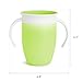 Munchkin Sippy Cup for 6 Month Old and Up, Spill Proof Miracle 360 Toddler Cups with Transition Handles, 7 Ounce, 2 Pack, Blue/Green