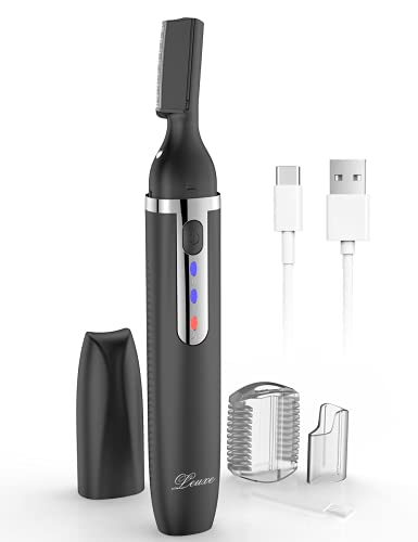 Eyebrow Trimmer, Painless Electric Eyebrow Razor with Light for Man and Women, Cordless Hair Remover for Face, Lips, Armpit, Portable Rechargeable Bikini Shaver
