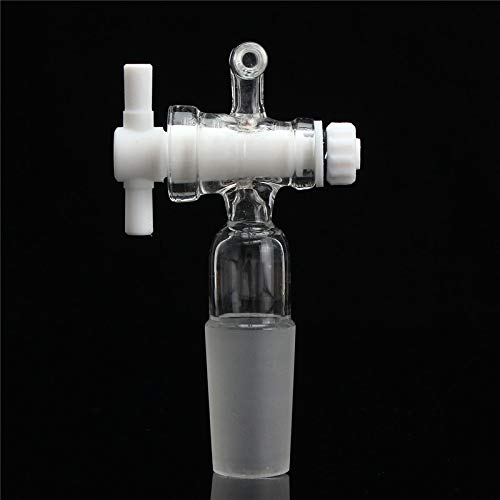RanDal 24/40 Adattatore Di Controllo Del Flusso Di Vuoto Di Vetro Con Ptfe Rubinetto Maschio A Terra Giunto Ad Angolo Retto Collegamento Tubo 90 Gradi Bend