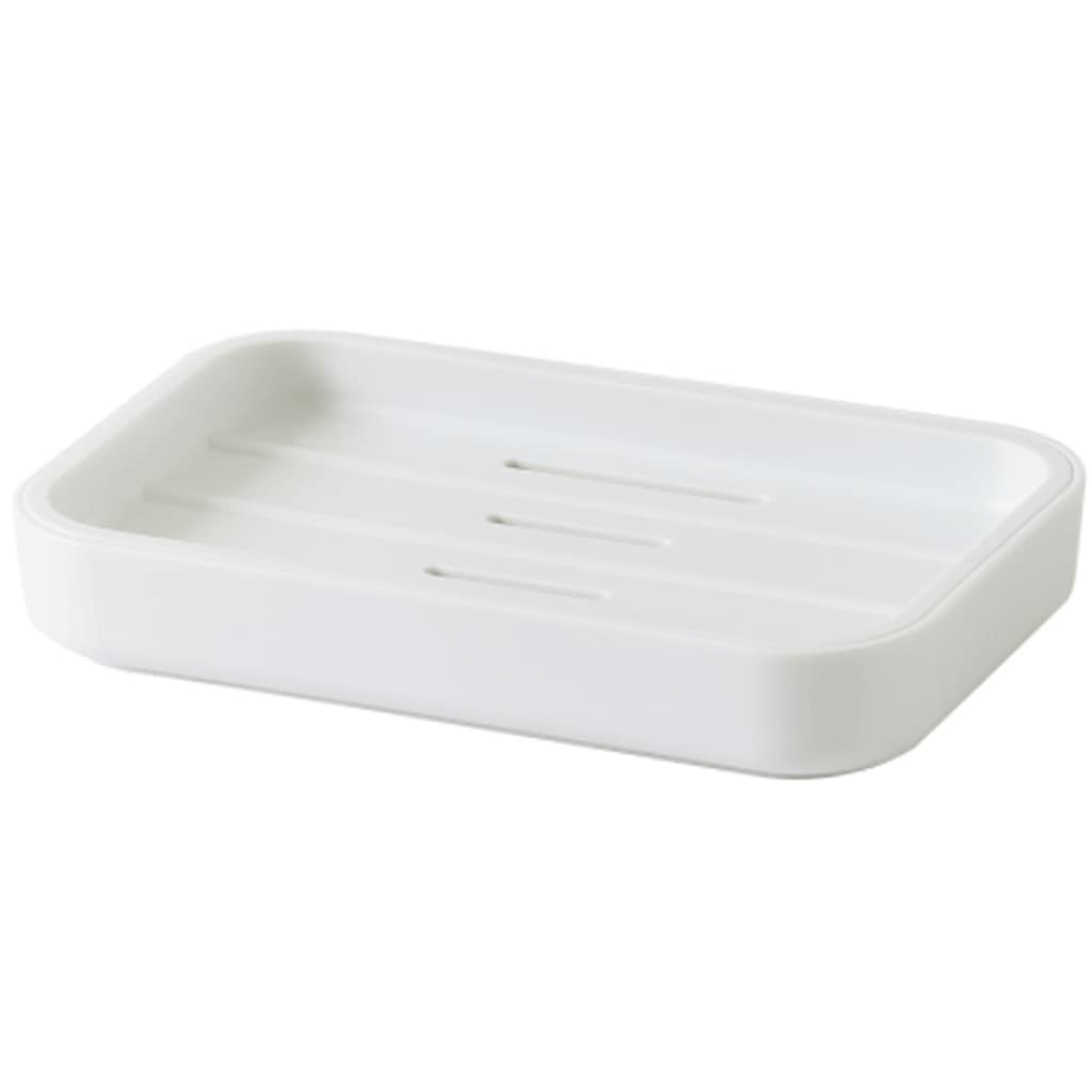 Soap Dish， Simple Counter Top Soap Dish Plastic Soap Container with Drainage Soap Case Box Saver Portable Soap Tray Simple Soap Case White Easy to wash