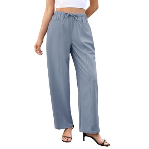 LOMON Womens Barrel Pants Curvy Wear to Work Trous