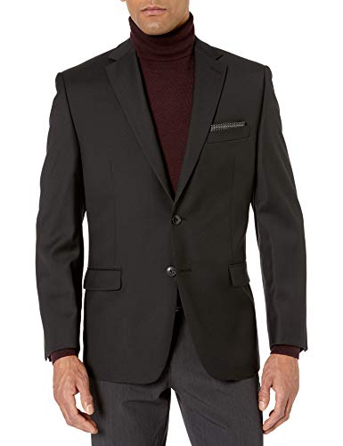 Calvin Klein Men's Modern Fit Suit Separates-Custom Jacket & Pant Size Selection, Black, 48 Regular