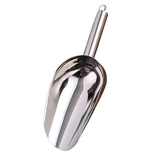 Stainless Steel Ice Scoop Multi Purpose Ice Shovel for Grains Nuts and Flour Ergonomic Design for Comfortable Grip for Home Kitchen and Bar Use