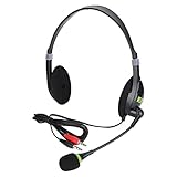 SYH&AQYE SY440MV Auricolare con Microfono, Eliminazione del Rumore Ultra Comfort 3.5mm//Cuffia Cablata USB per Telefono Cellulare, Cuffie Cablate sopra L