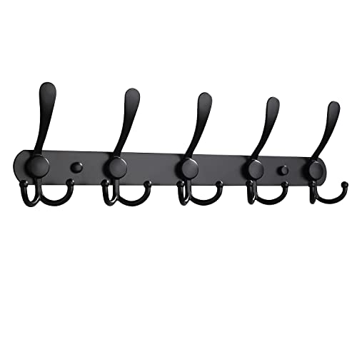 Cabide de Parede Com 5 Ganchos, XMkindfy Multiuso em Inox Resistente Cabideiro Montado na Parede par