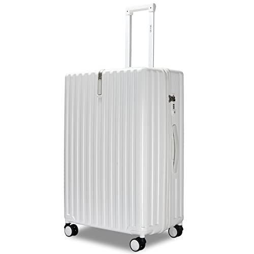 MGOB Koffer Mittelgroß Hartschalen Erweiterbar in Polycarbonat Reisekoffer mit 4 Rollen und Haken |...