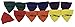 Sportime Triangle Bean Bags, 4-1/2 Inches, Assorted Colors, Set of 12