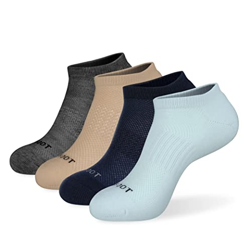 Image of MONFOOT Men's /Women's 10-20 Pairs Thin Cotton Low Cut Ankle Socks, Multipack