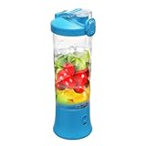 Tragbarer Mixer, 600 ml, tragbarer Entsafter mit 6 Klingen, USB-wiederaufladbar, multifunktional, Haushalts-Entsafter, Mixer, Smoothie-Maker für die Herstellung nahrhafter Säfte, Gemüsesäfte