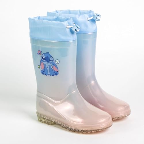 Botas de lluvia Stitch calzado impermeable infantil de PVC resistente 3