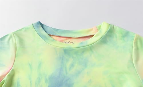 Mud Kingdom Fashion Boys Girls T-Shirts Tie Dye Layering Short Sleeve Tees Casual Top Trendy for School 2-9Y3