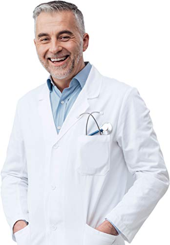 Ny Threads Professional Lab Coat For Men, Full Sleeve Poly Cotton Long Medical Coat #TOP2