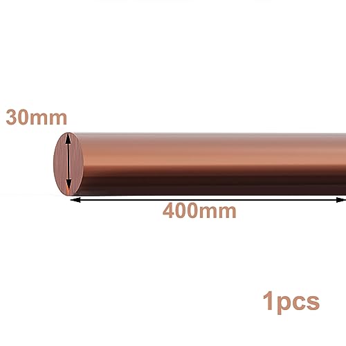 COYOUCO Copper Rod 400Mm Length for Knife Handle Material, Bolsters, Metal Craft & Metal Working Hobbies, 1Pcs,30mm