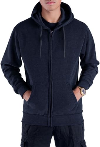 LeeHanTon Mens Zip Up Fleece Jacket Lightweight Hoodies Casual Soft Full Zip Coats with Pockets Plus Size S-5XL Big&Tall3