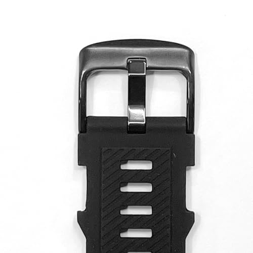 Correa de silicona negra 22mm para reloj miniatura 2