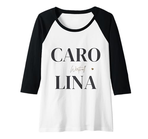 Mujer Carolina Nombre Caro Nombre Lina Significado Caroline Valioso Camiseta Manga Raglan