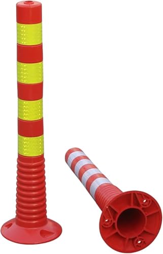 Dissuasori per vialetti, 4 pali di sicurezza in plastica per controllo del traffico, barriera commerciale di parcheggio, gestione della folla residenziale, ideale per aree sensibili