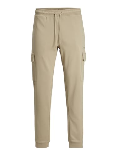 Image of JACK & JONES Men's Jpstgordon Jjbasic Ice Cargo Sweat Pants Joggers, Crockery, XXL