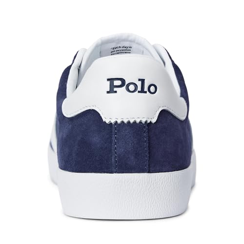Image of POLO RALPH LAUREN Court Vulc Leather-Suede Sneaker
