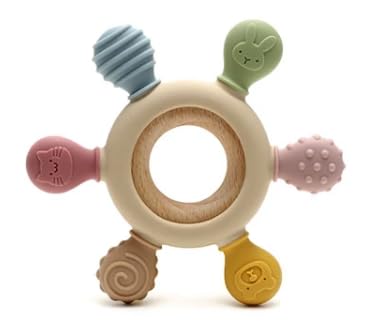 uunida baby Mordedera para Bebe de Silicona Libre de BPA - Juguetes para Bebe de 0 a 6 Meses para Aliviar el Dolor de...