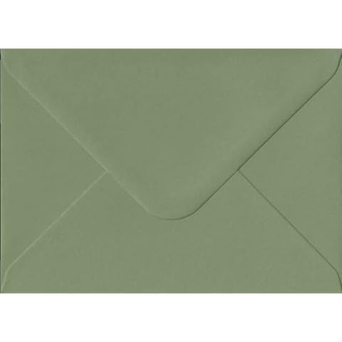 Olive Green 5" x 7" Greeting Card Envelopes Cover
