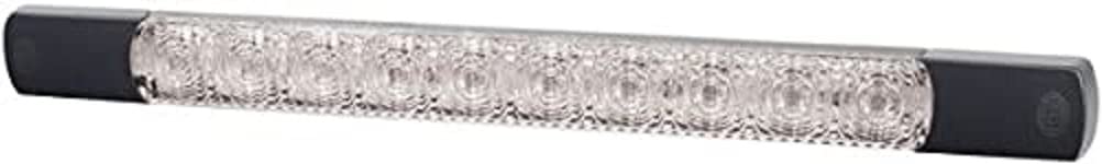HELLA 2BA 980 888-011 Blinkleuchte - Strip Lamp - LED - 12V - Anbau/Schraubanschluss - Lichtscheibenfarbe: glasklar - Kabel: 2500mm - Stecker: offene Kabelenden - hinten - Menge: 1