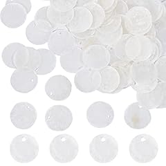 Capiz Shell Charms 20mm White