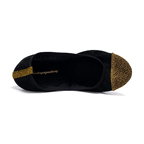 FUNKYMONKEY Foldable Ballet Flats for Women's, Comfortable Portable Travel Roll Up Walking Shoes2