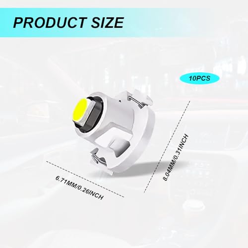 10 piezas de luces LED T3 para tablero de auto miniatura 2
