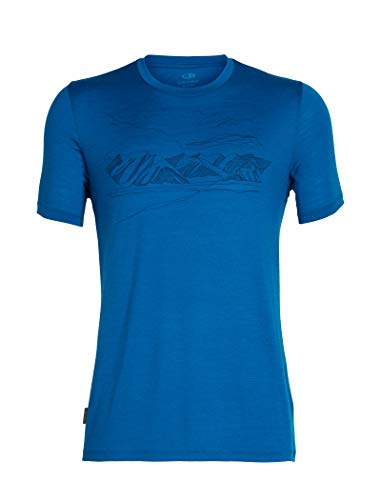 Icebreaker Herren Mens Tech Lite SS Crewe Coronet Peak T-Shirt, Isle, XL