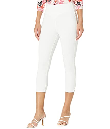 Lysse Women's Toothpick Capri, White, Large #TOP5