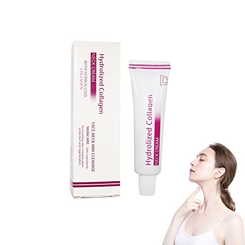 Crema de Cuello de Colágeno Hidrolizado,Crema Reafirmante para el Cuello, Crema Reafirmante De Cuello De ColáGeno para Retrasar el Envejecimiento de la Piel,Levantamiento de la Piel Flácida