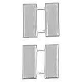 Smith & Warren 3/4' H Captain Bars Collar Brass Rank Insignia Silver Finish Police Military Uniform Shirt Pin