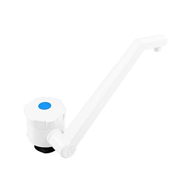 Novo 12v Wasserhahn für Wohnmobil, Wohnwagen - ABS Kunststoff, Bauhöhe: 135 mm, 90 g, weiß – Bild 4