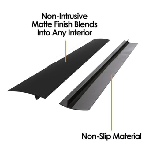 2 Pack Flexible Kitchen Stove Gap Covers, Silicone Gap Fillers Between Counter and Stovetop, Oven, Washer, Dryer, Easy to Wipe, Food Grade (Black, 21 Inches)