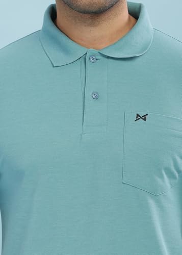 Image of Force NXT Polo Neck T-Shirt for Men Pack of 1 | Regular Fit T-Shirt for Men | Premium Super Combed Rich Cotton Polo Shirt | Men's Ultra Soft Half Sleeve T-Shirt